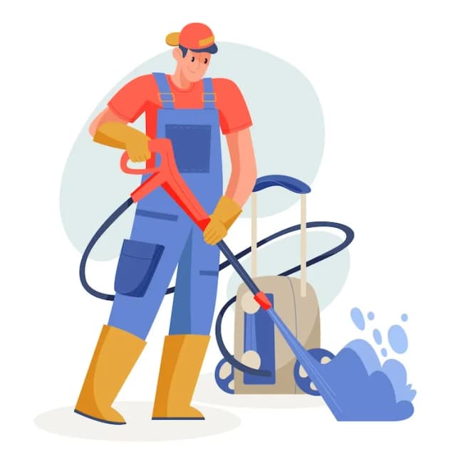 Power washing in action